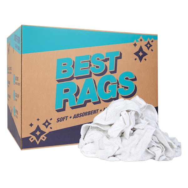 Bar Mop Clean Up Terry Wipers - White50 lb box